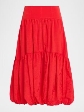 NWT Cinq à Sept Red Blythe Tiered Maxi Bubble Skirt - size 4